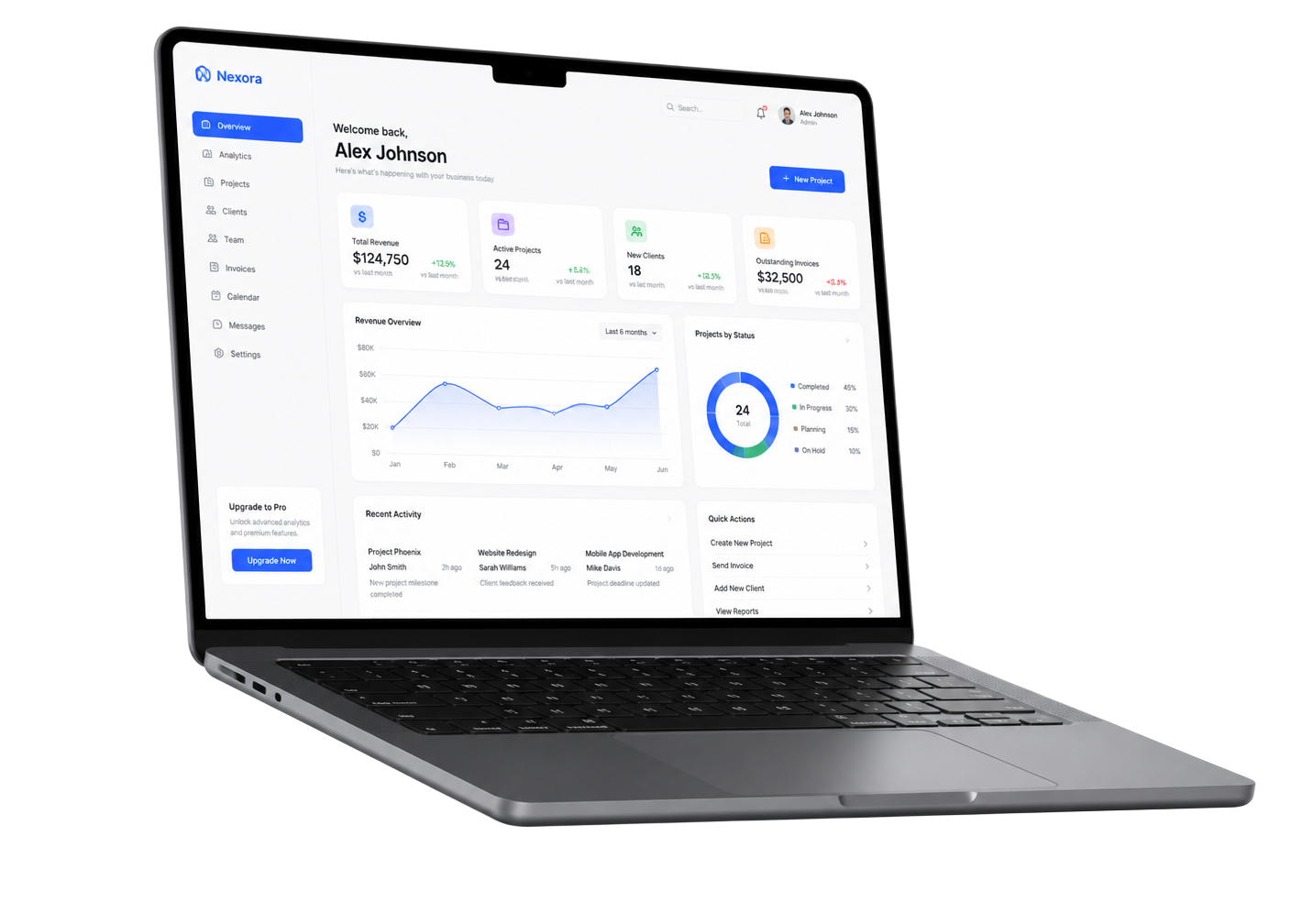 Laptop displaying a modern, high-performance corporate website built by DigiManic